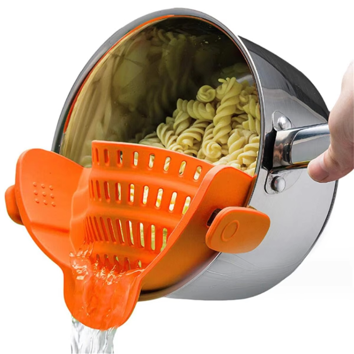 Easy Fit Silicone Colander Clip for Pots and Pans