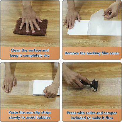 Clear Anti-Slip Floor Tape for Bathrooms and Stairs