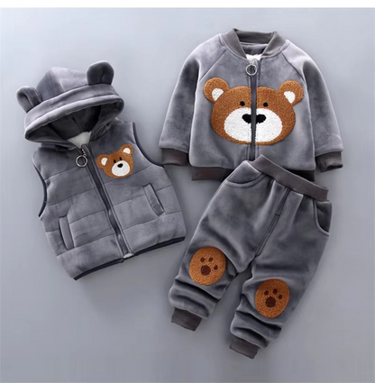 Soft Baby Winter Clothes Set, Warm Hoodie and Leggings
