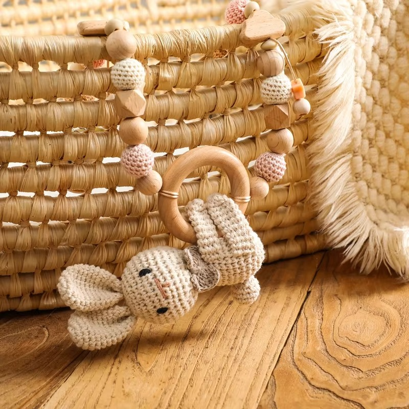 Colorful Crochet Baby Toy with Sea Animal Mobile