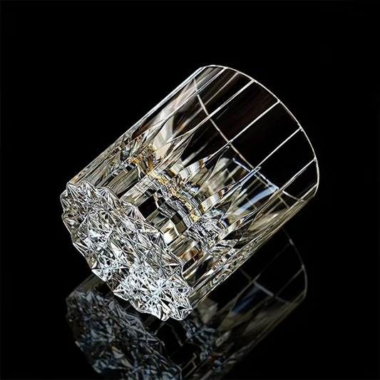 Luxury Cut Crystal Starburst Whiskey Glass - Hehif