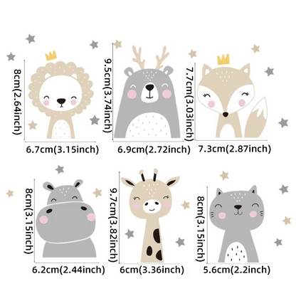 Fun Animal Wall Decals for Kids Rooms