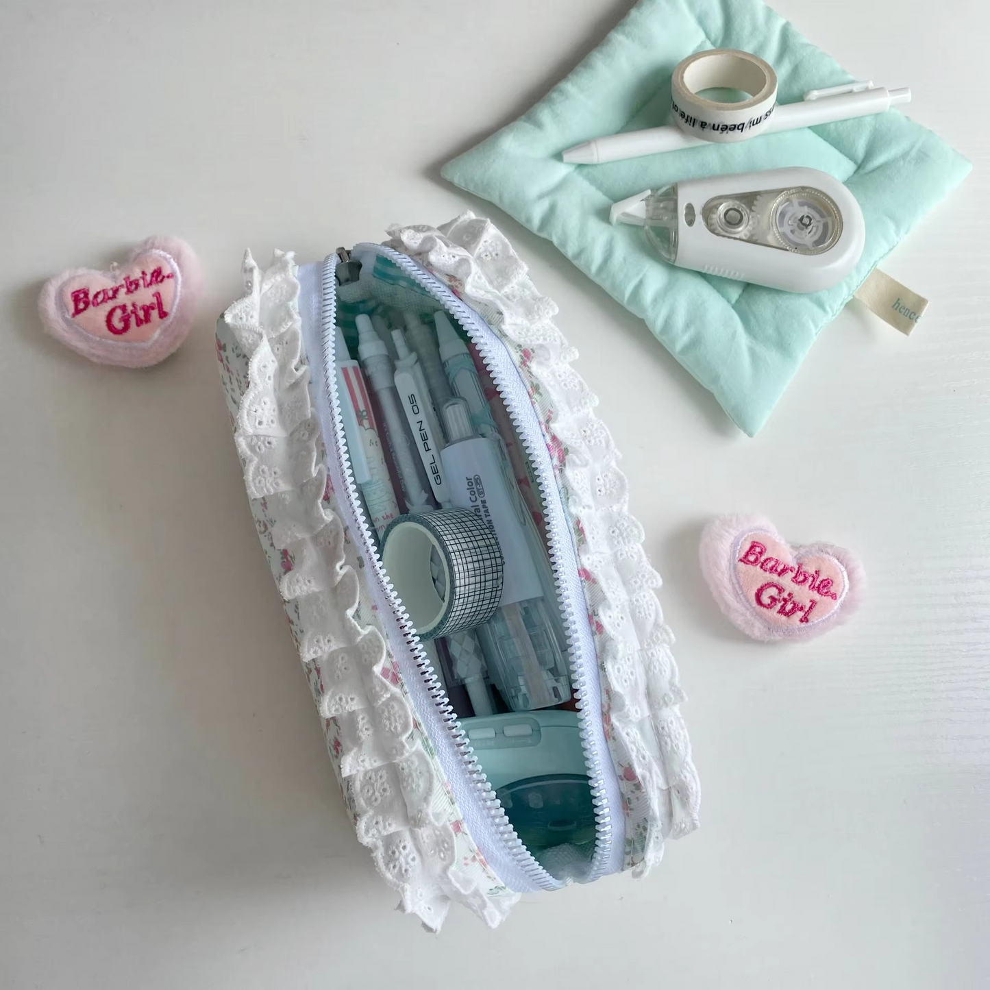 Pretty Floral Big Pencil Storage Bag