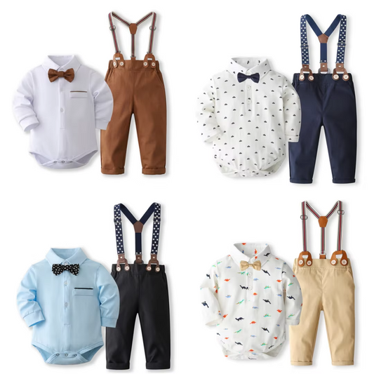 Classic Newborn Boy Clothing Set - Hehif