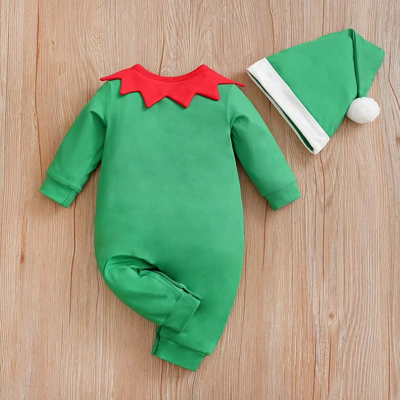 Cozy Christmas Baby Onesie Soft Long Sleeve Romper