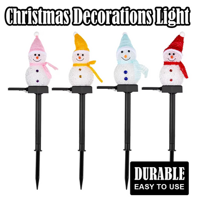 Festive Solar Powered Snowman Yard Light