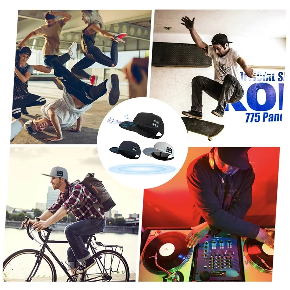 Bluetooth Beanie Hat with Headphones and Mic - Hehif