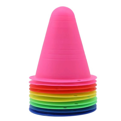 10 Pack Sports Training Cones for Soccer Drills