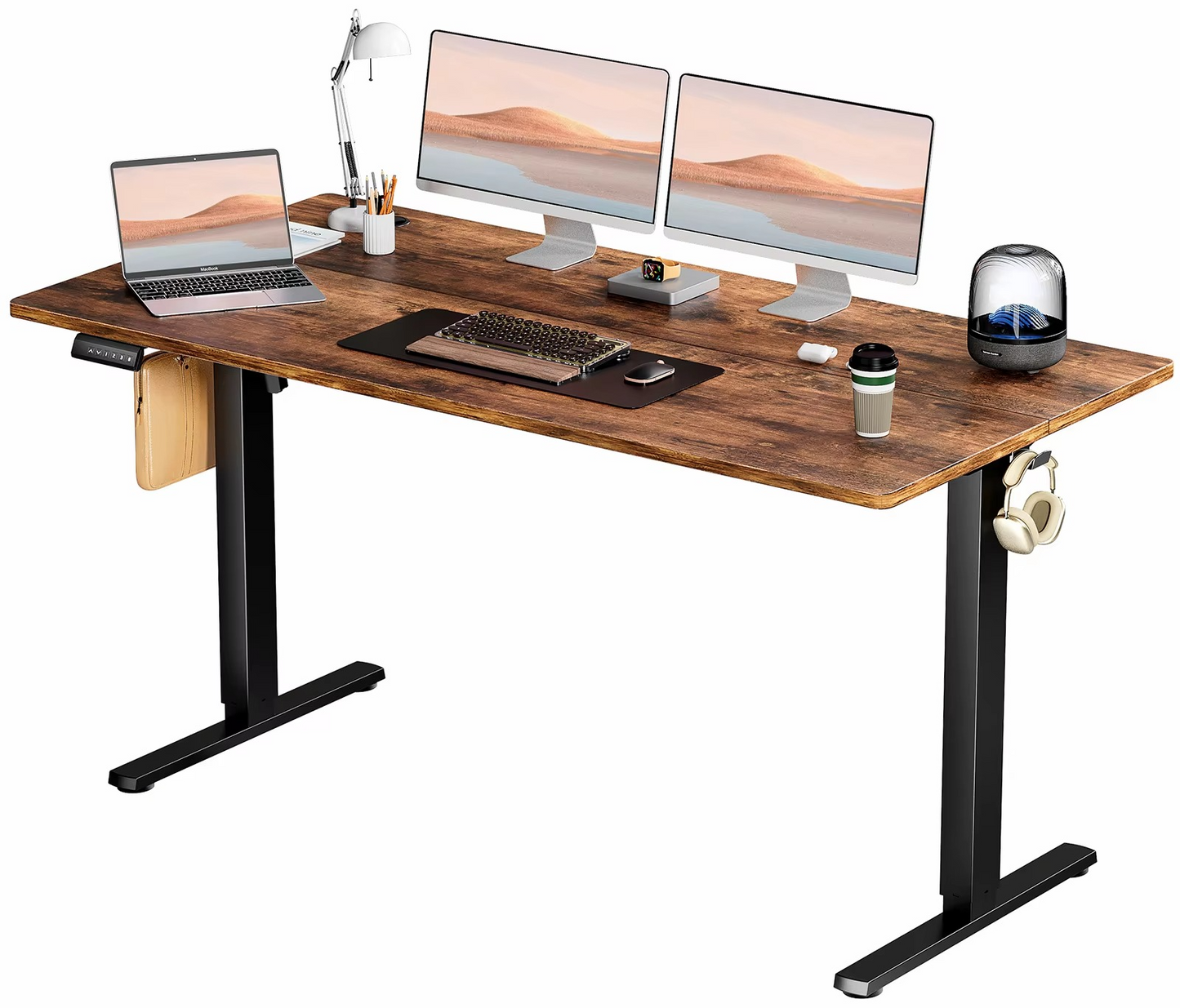 Space Saving Motorized Stand Up Desk 63x24