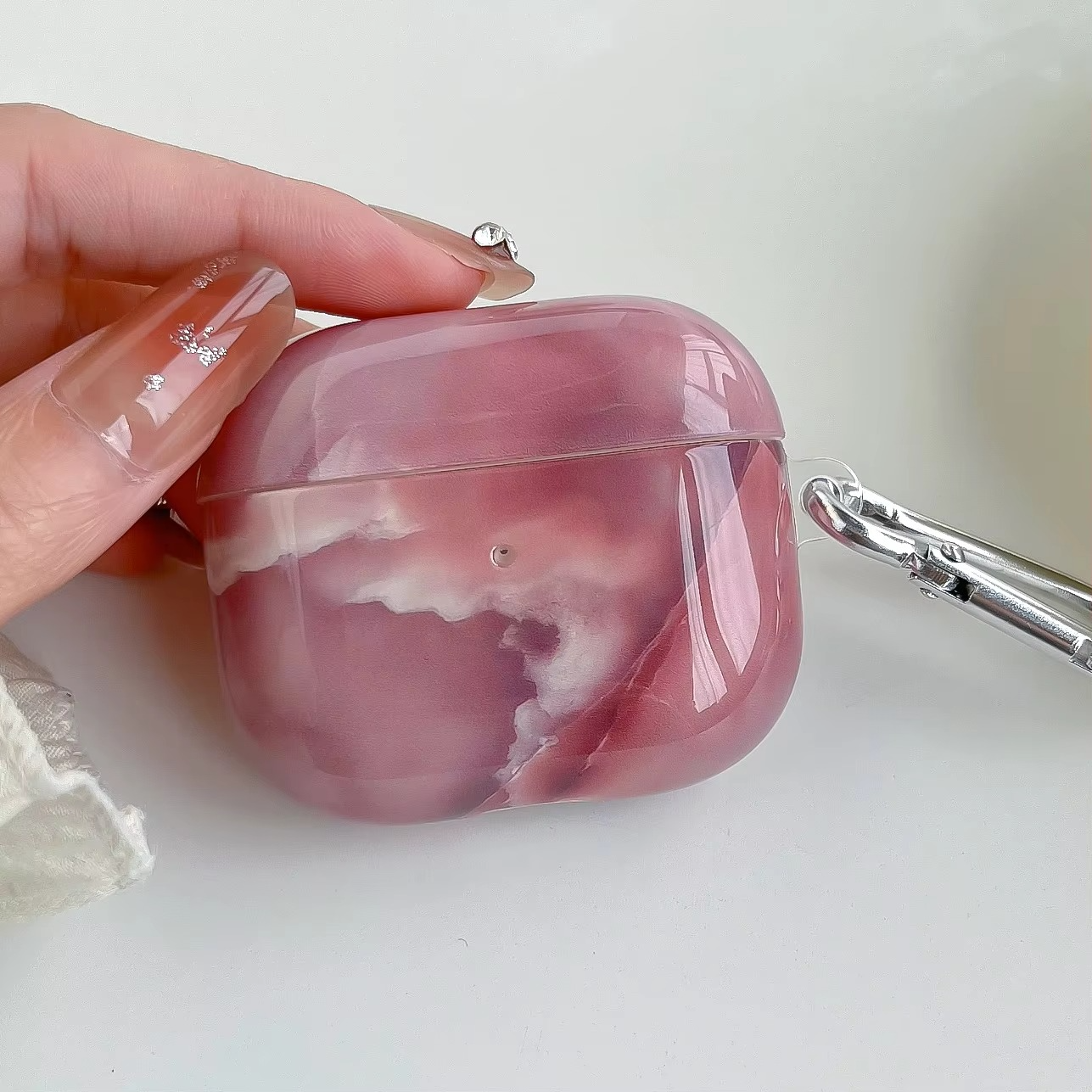 Sleek Bluetooth Case for AirPods with Stone Pattern - Hehif