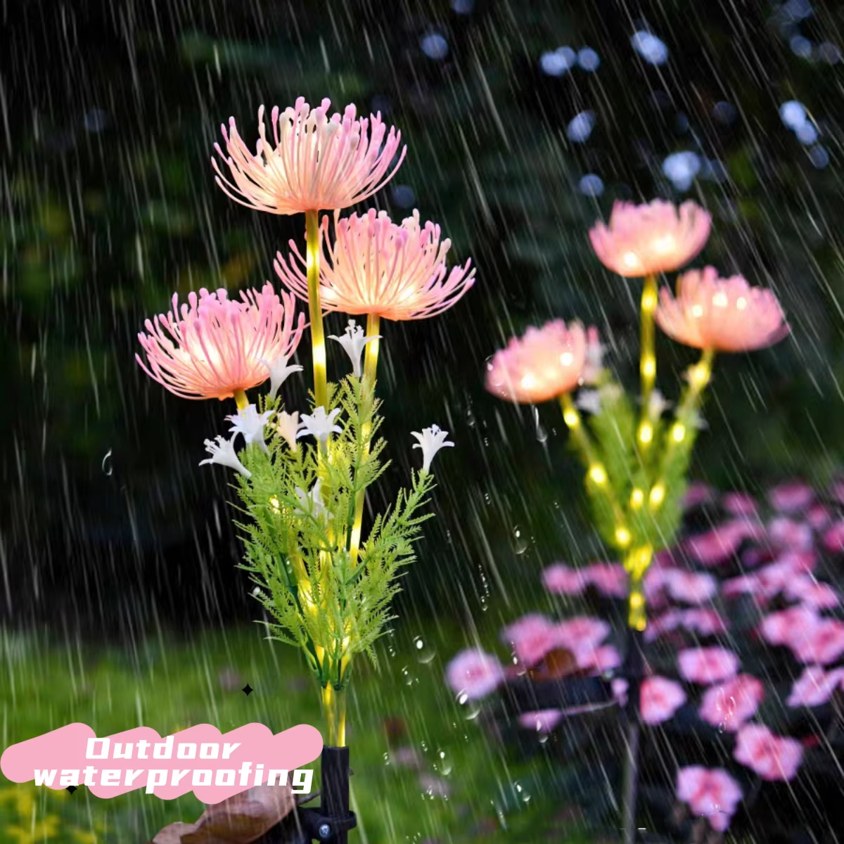 Bright Outdoor Solar Garden Lights, Waterproof Yard Lamps Set
