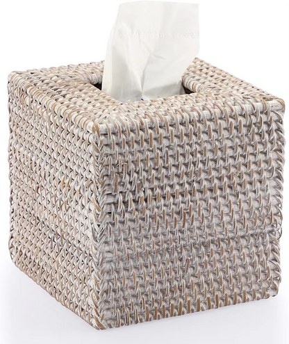 Natural Woven Square Tissue Holder Box