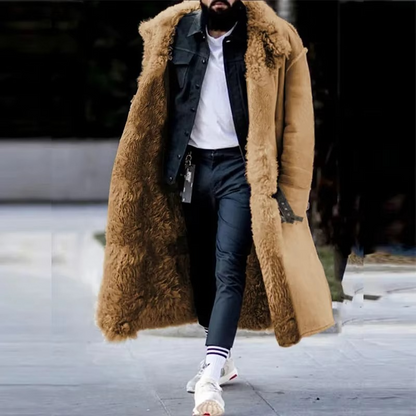 Warm Men's Faux Fur Parka Coat