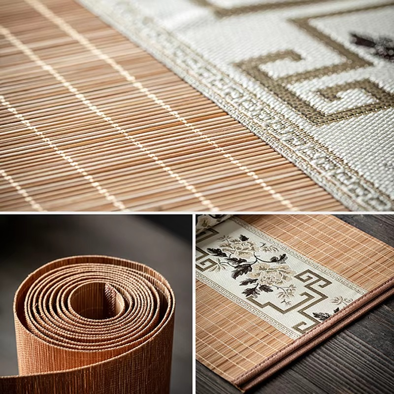 Natural Floral Bamboo Table Runner