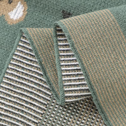 Cozy Plush Baby Blanket with Adorable Koala Pattern