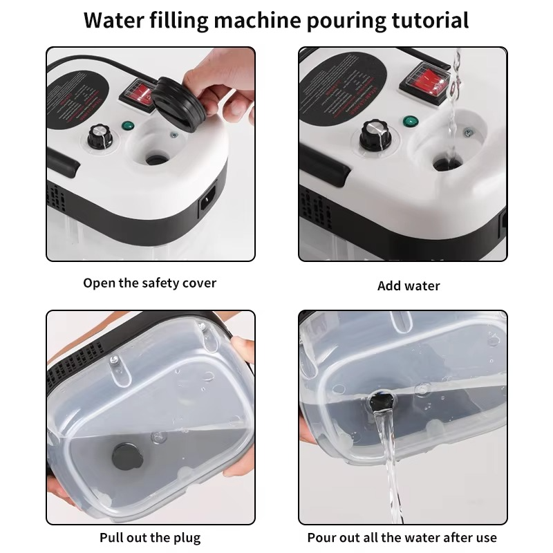 Portable Heavy Duty Steam Cleaner 2500W Large Tank