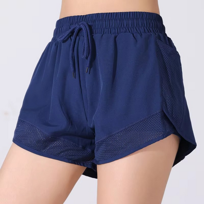 Women's Athletic Fitness Running Shorts with Elastic Waist