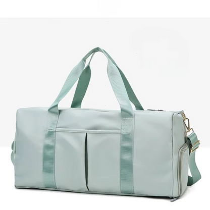 Durable Athletic Duffel Bag with Shoe Pocket and Travel Compartments