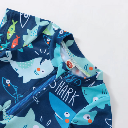 Kids Protective Shark Swim Shirt