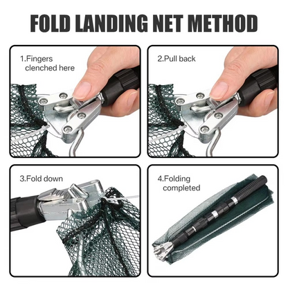 Portable Collapsible Fishing Net with Extendable Handle