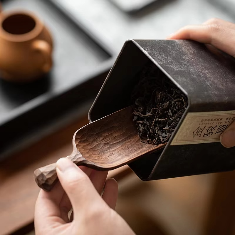 Natural Wooden Handcrafted Tea Scoop Spoon