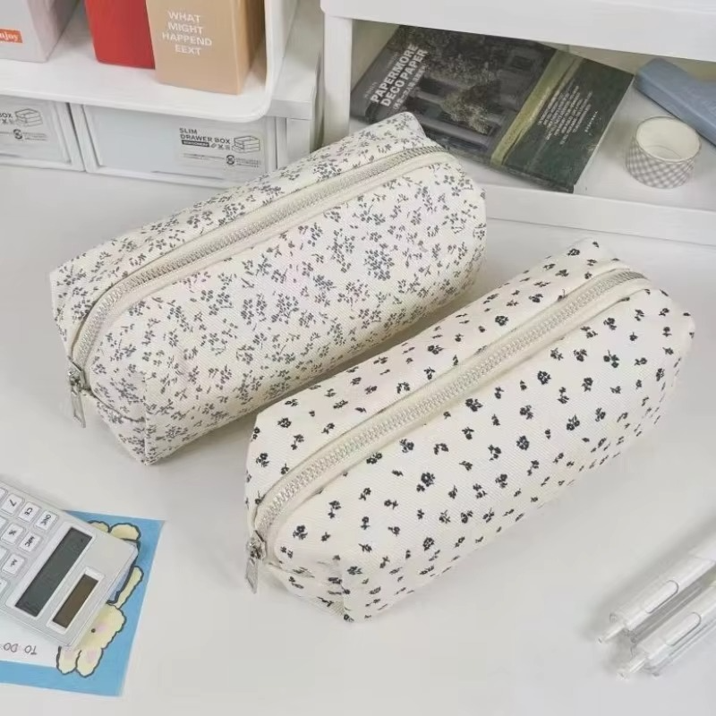 Stylish Floral Pencil Case with Large Storage - Hehif