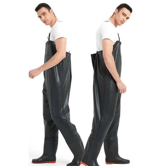 Insulated Rubber Fishing Waders with Boots for Men and Women - Hehif