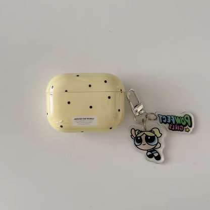 Durable AirPods Cover with Clip, Fun Dot Design - Hehif