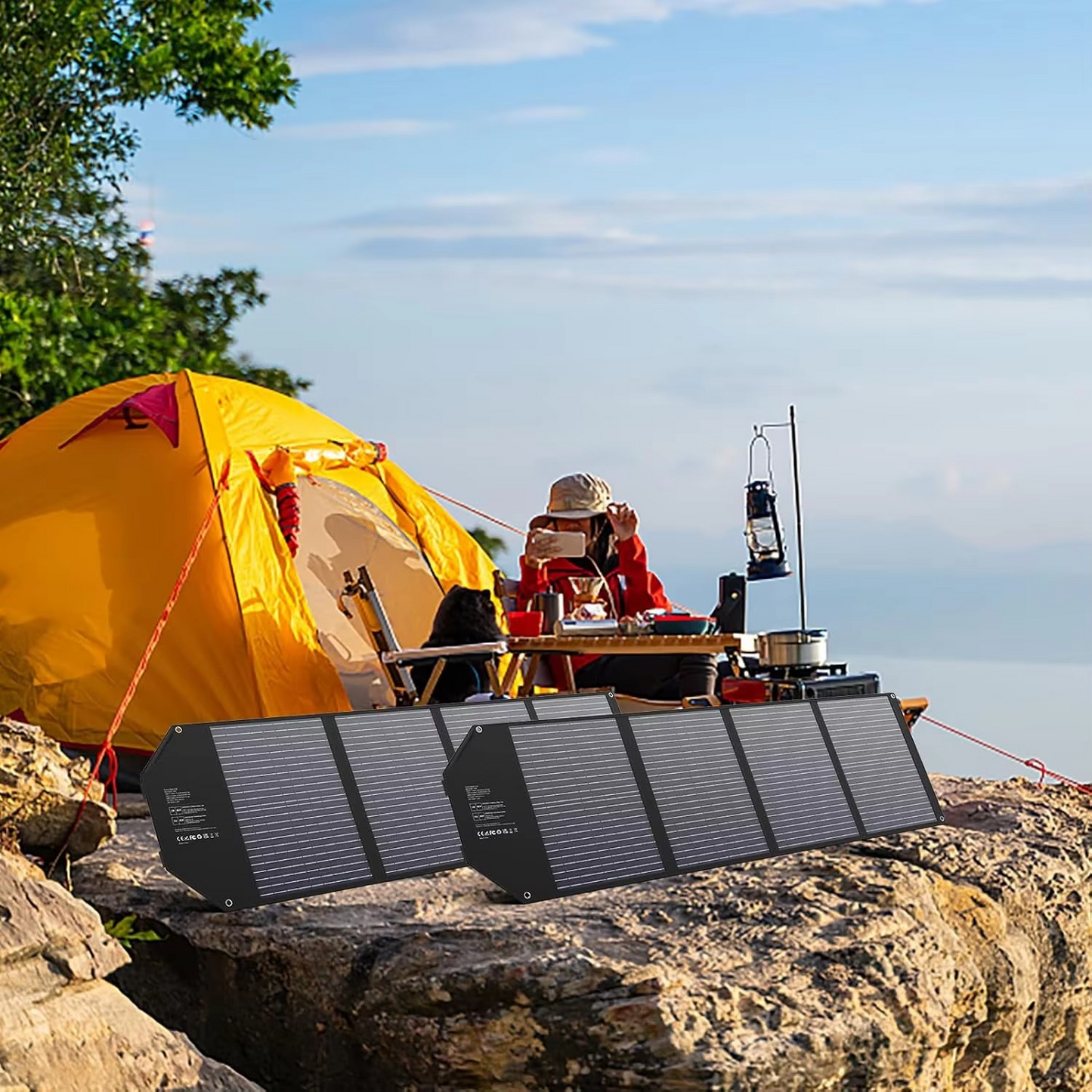 Waterproof Compact Solar Charger 100W with USB DC Output