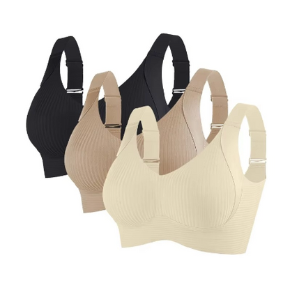 Comfortable V-Neck Lift Bra with Adjustable Broad Straps