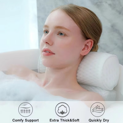 Comfortable Bath Pillow with Breathable Mesh for Head Support