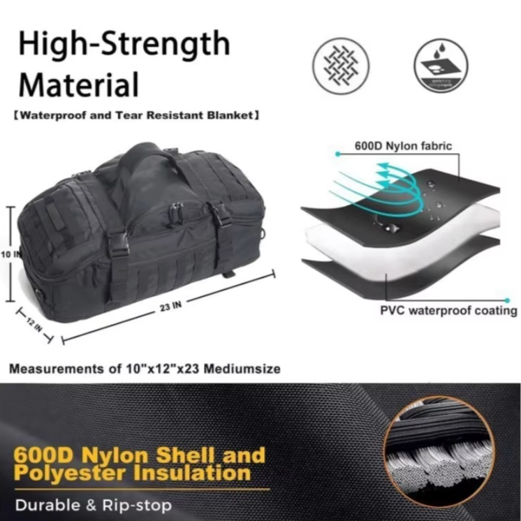 Extra Large 45L Water Resistant Hiking Backpack