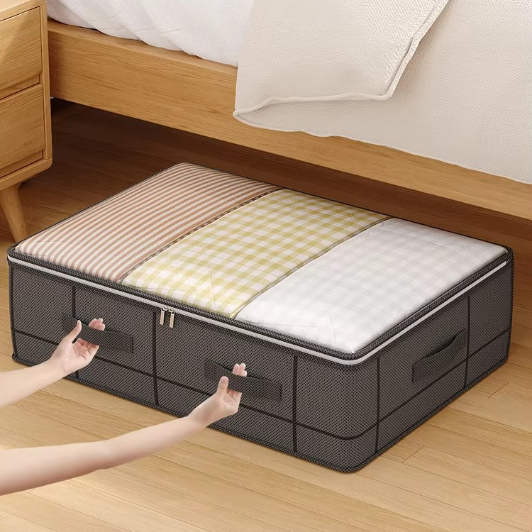 Sturdy Collapsible Underbed Storage Container with See Through Window