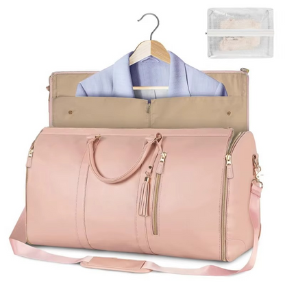 Spacious Folding Ladies Travel Duffel Bag with Suit Section - Hehif