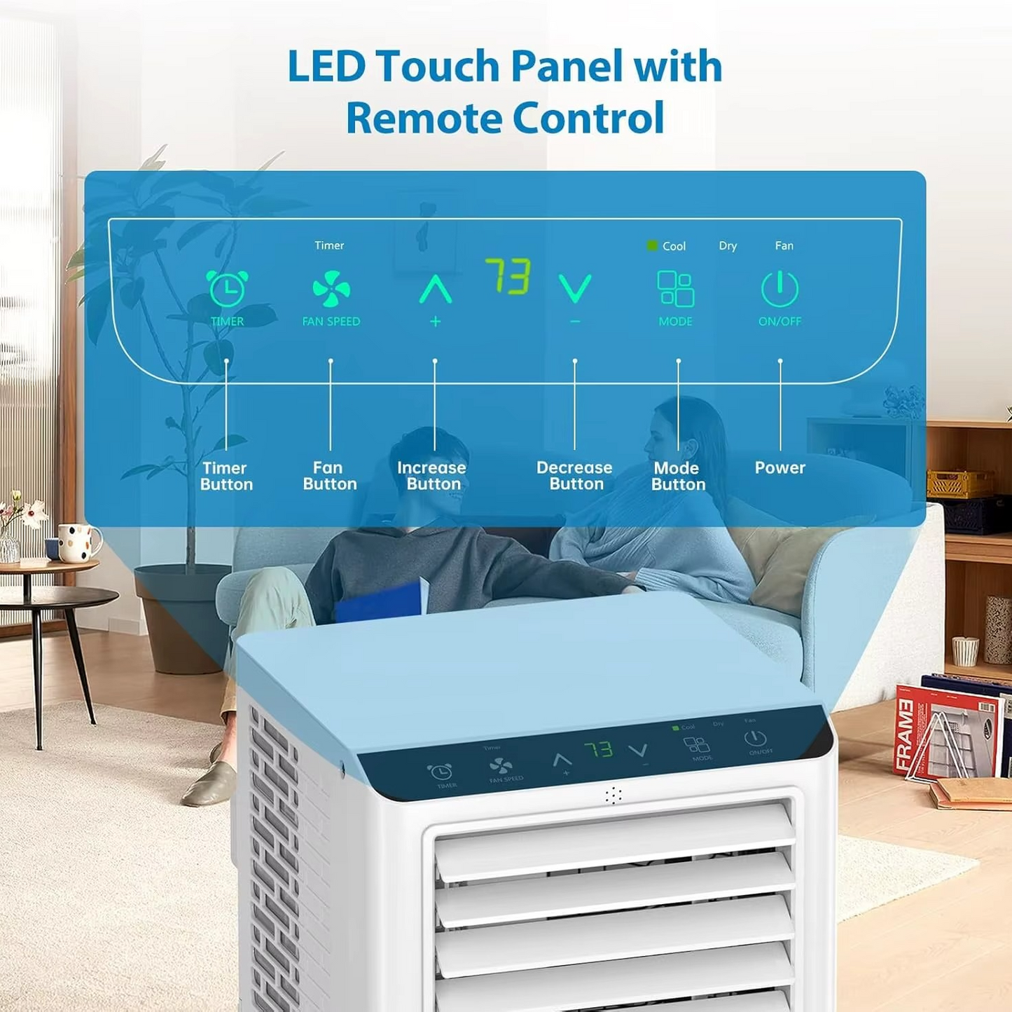 Compact 8000 BTU AC Unit with Remote Control