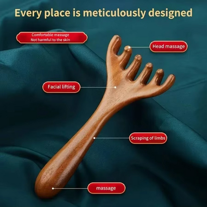 Wooden Massage Tool for Scalp Relaxation