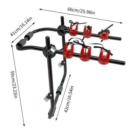 Easy Install 3 Bike Hitch Rack for Family Bikes