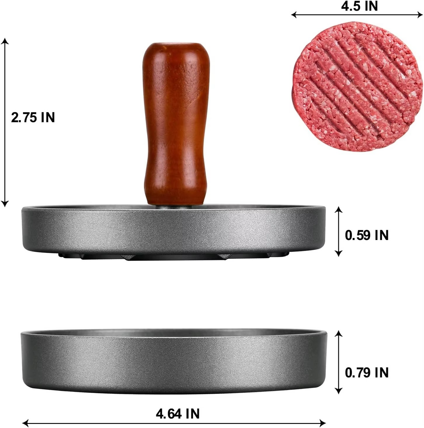 Non-Stick Burger Press for Perfect Patty Formation