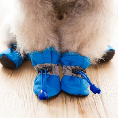 Grip Sole Dog Snow Booties 4-Pack Outdoor Pet Shoes