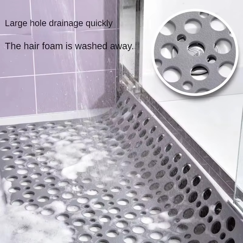 Soft Grip Non-Slip Shower Mat with Suction Cups, Mildew Resistant