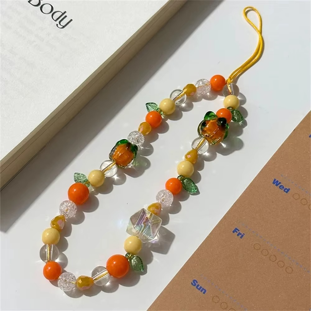 Colorful Fruit Beaded Phone Charm Accessories