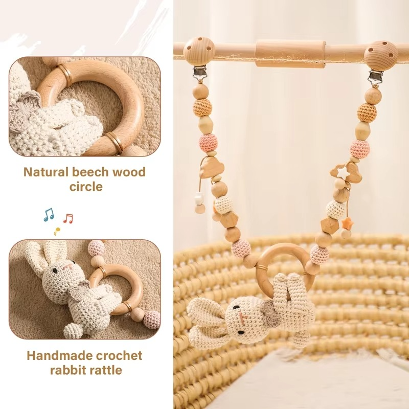 Colorful Crochet Baby Toy with Sea Animal Mobile