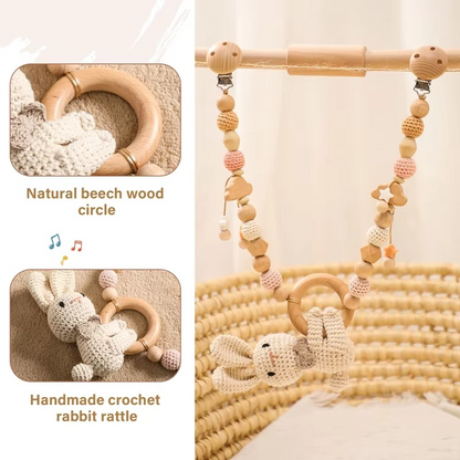 Colorful Crochet Baby Toy with Sea Animal Mobile