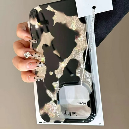 Colorful Ink Design Phone Case with Ice Pattern Protective Cover