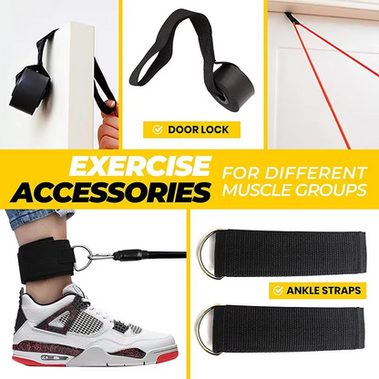 Home Gym 11pc Resistance Band Exercise Kit