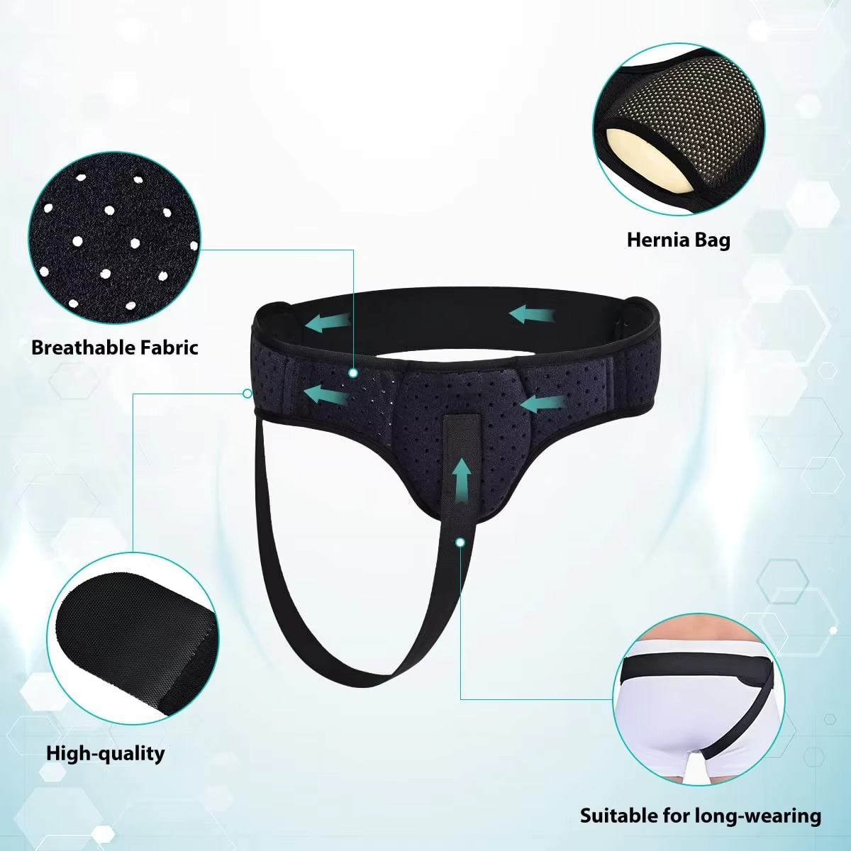 Comfortable Back Support Belt with Adjustable Compression