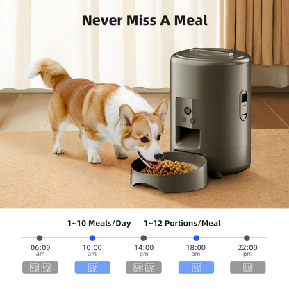 Intelligent 68oz Pet Food Dispenser with WiFi and Camera