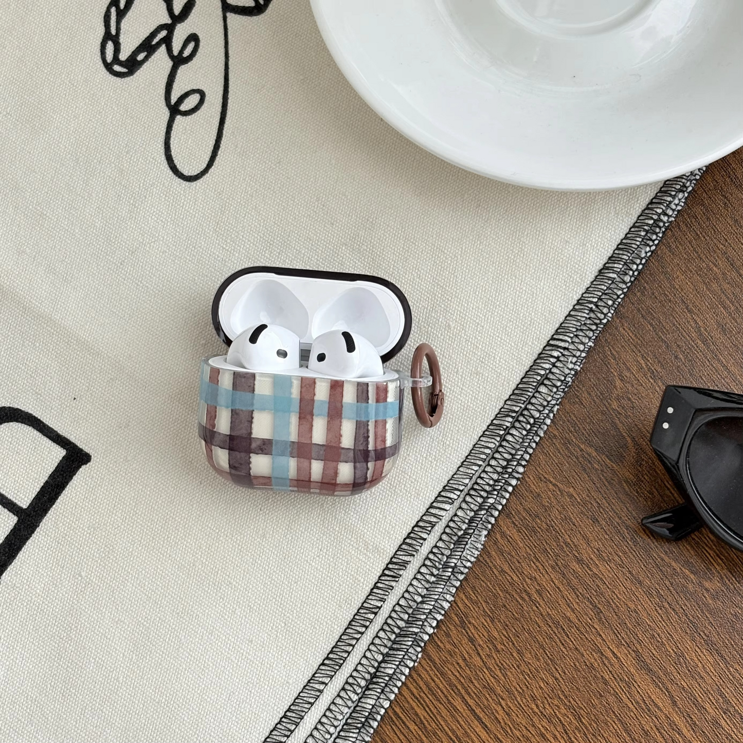 Classic Brown Plaid Headphone Cover