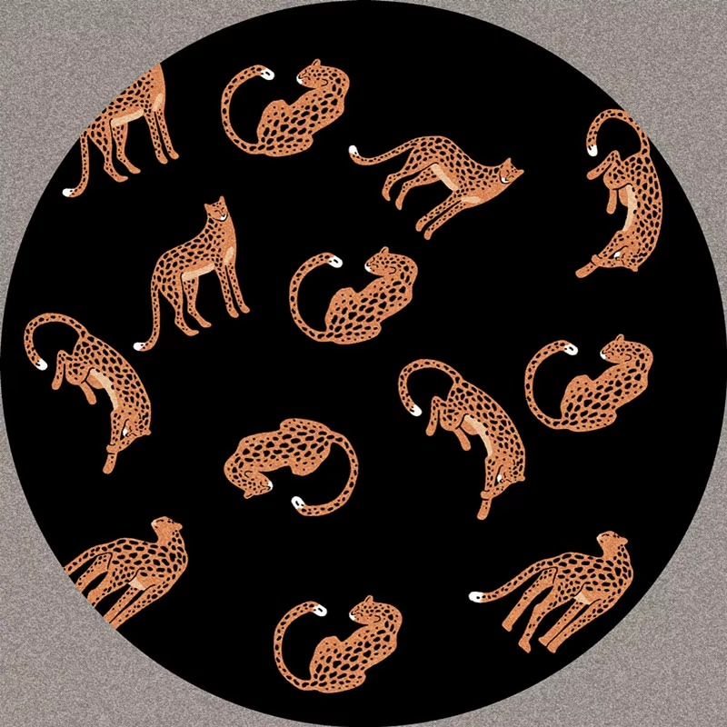 Cozy Leopard Print Area Rug – Thick Plush Living Room Mat