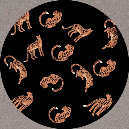 Cozy Leopard Print Area Rug – Thick Plush Living Room Mat